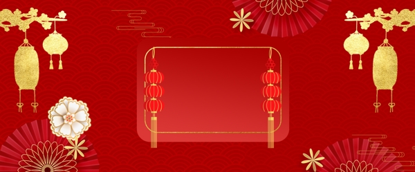 新年喜庆春节红金猪年中国风背景