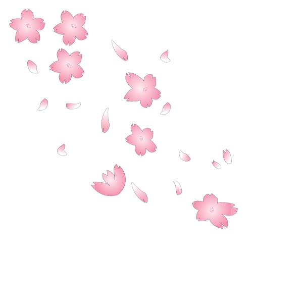 樱花花瓣漂浮元素