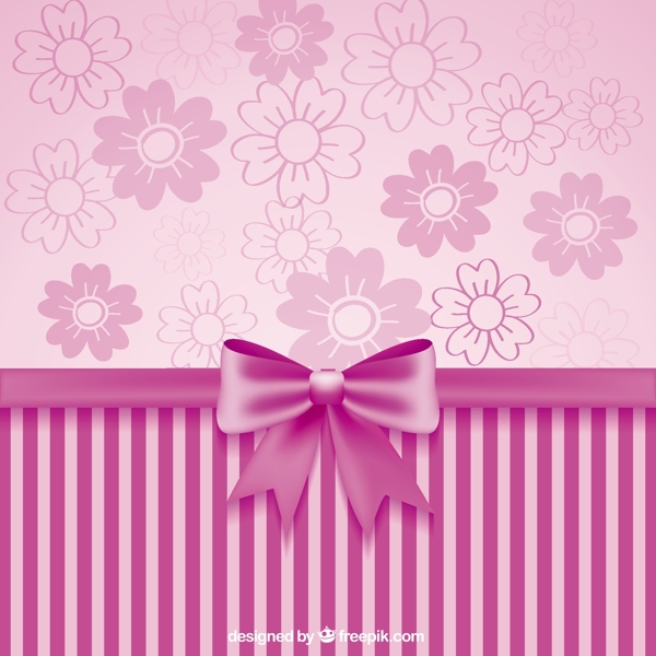 粉红丝带和装饰壁纸