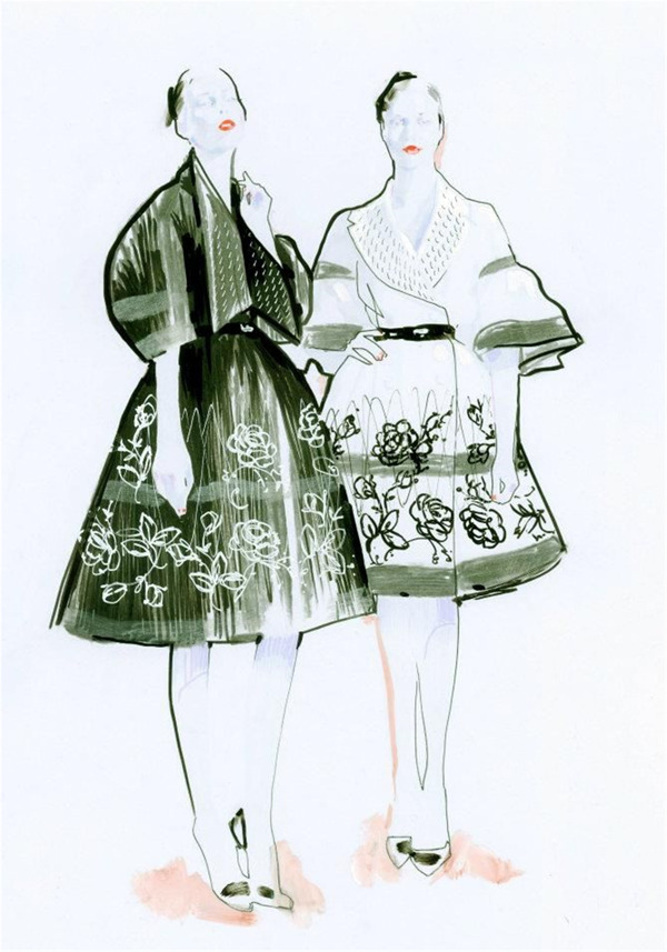 服裝設(shè)計手繪效果圖