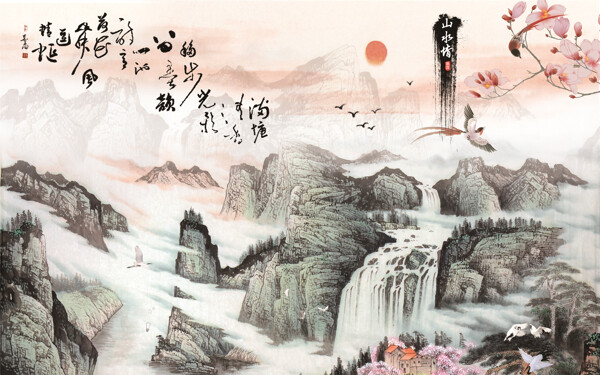 新中式背景墻
