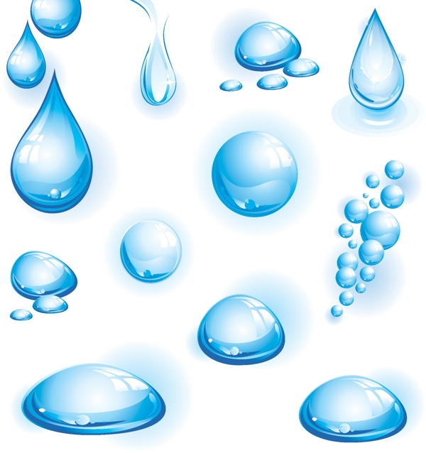 蓝色水珠水滴图片
