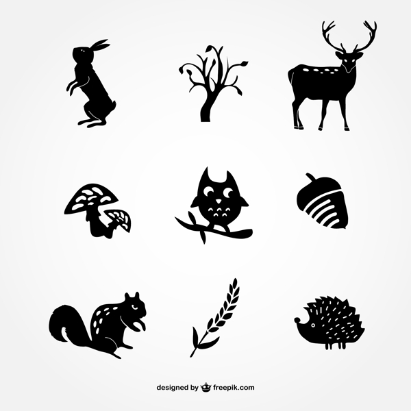 森林动植物图标