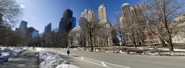 冬天城市公路风景图片