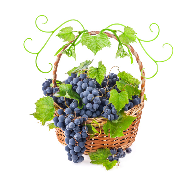 水果篮子里的葡萄