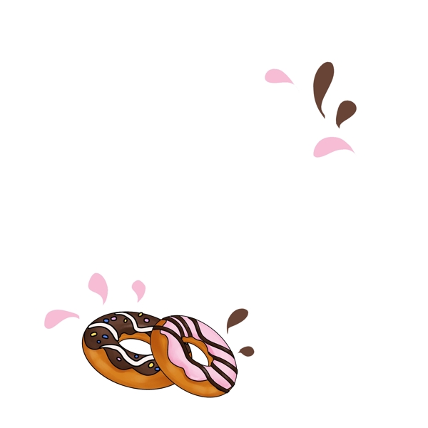 圆形甜甜圈美食相框