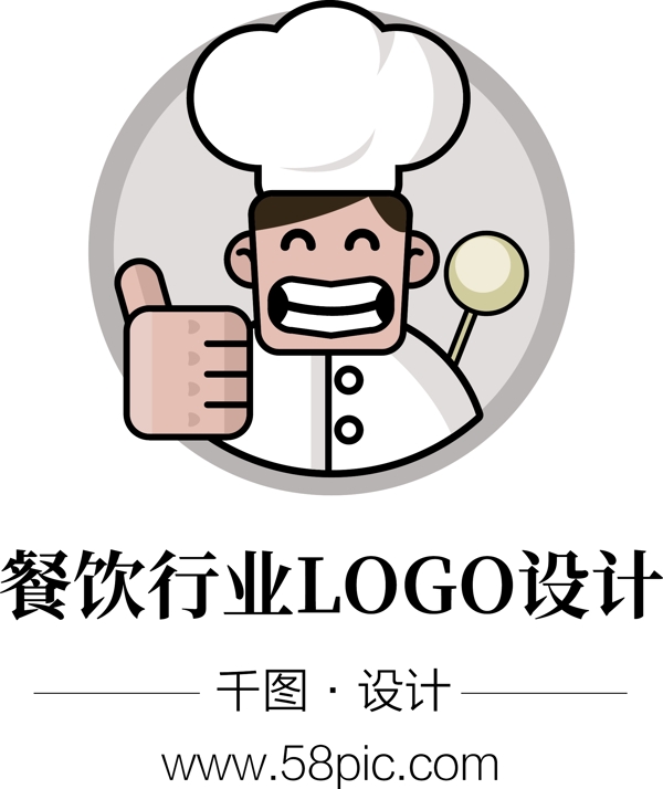 餐饮业中国菜餐馆饭店logo卡通厨师元素