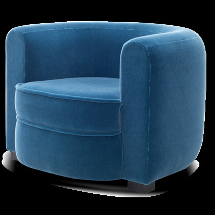 设计感十足蓝色椅子产品实物