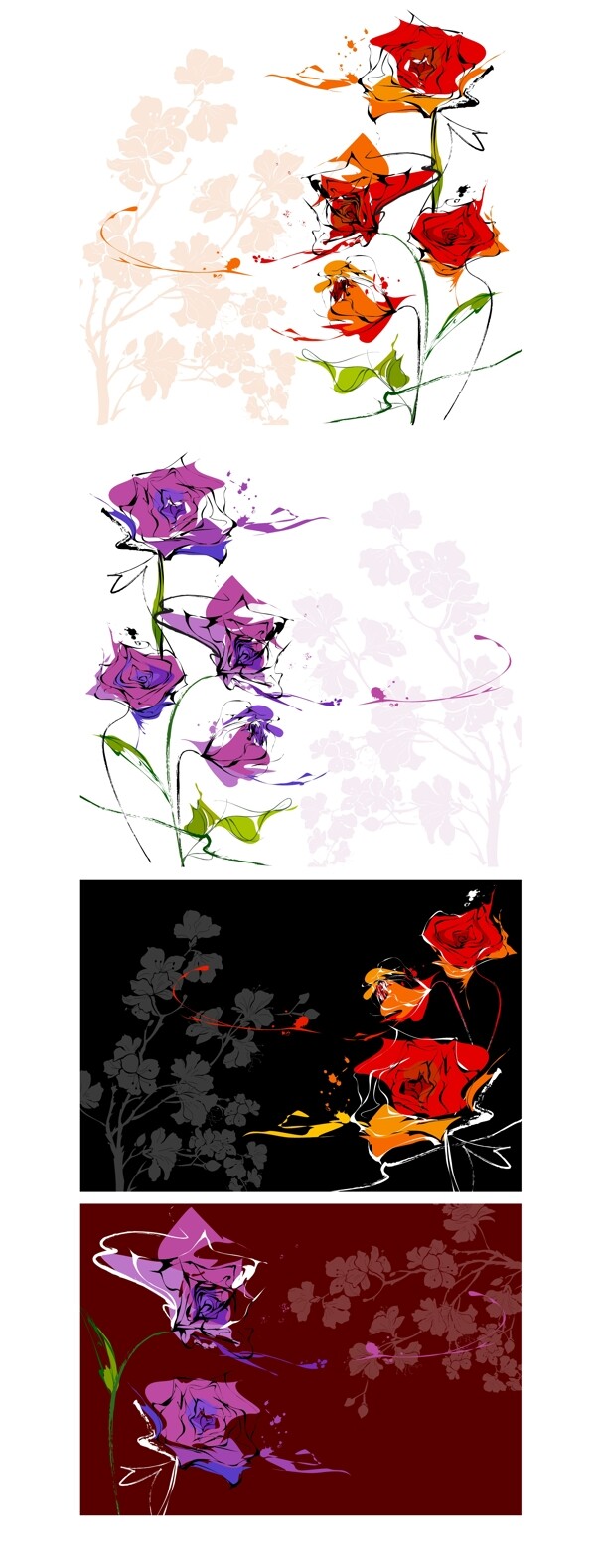 抽象風(fēng)格花卉