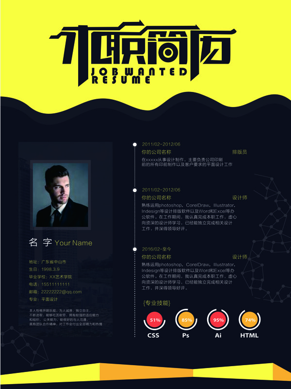 求職簡歷海報