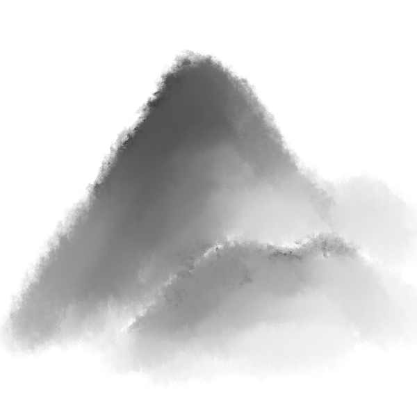 原創(chuàng)手繪水墨風(fēng)景可商用元素山