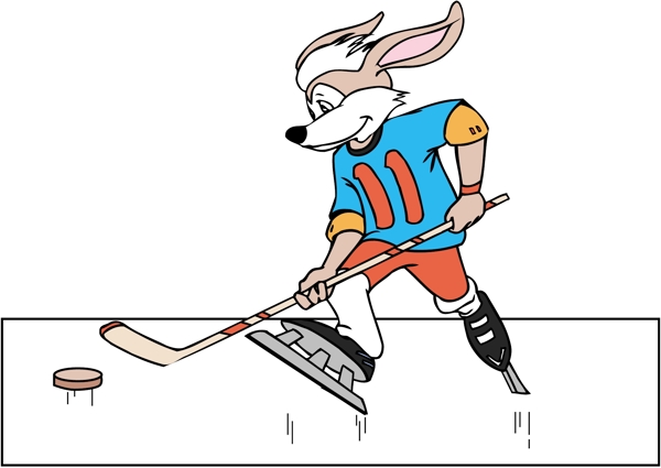 兔打曲棍球