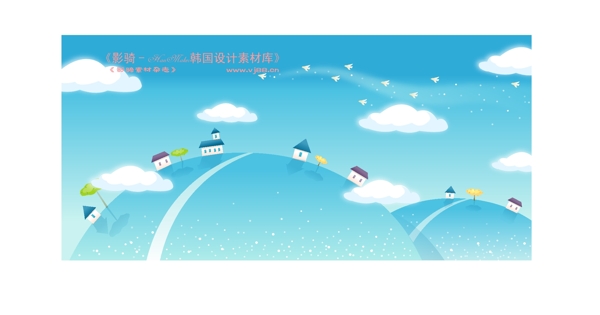 夢(mèng)幻風(fēng)景HanMaker韓國(guó)設(shè)計(jì)素材庫(kù)背景花紋底紋抽象線條