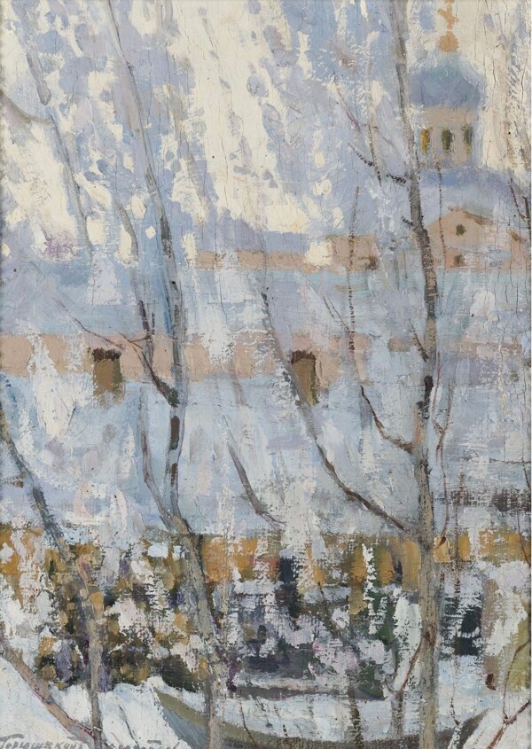 IvanGoriushkinSorokopudovWinterLandscape畫家風(fēng)景畫靜物油畫建筑油畫裝飾畫