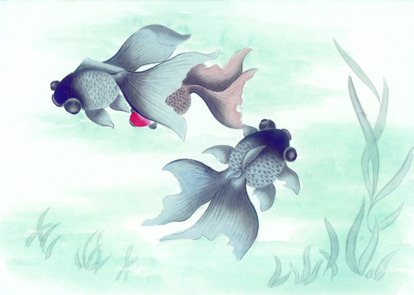 古圖繪畫(huà)動(dòng)物魚(yú)類(lèi)生物