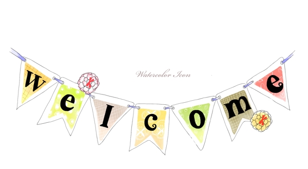 welcome吊旗