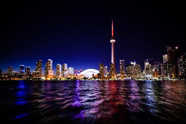 加拿大多伦多城市夜景
