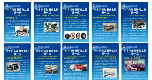汽車發(fā)展史展板