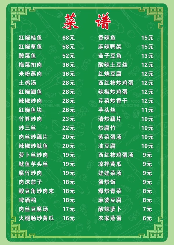 菜單