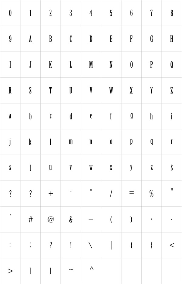 BirchStd英文字體