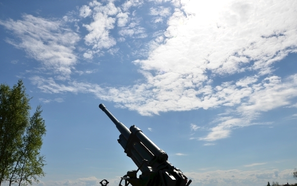 拉多加湖的高射炮