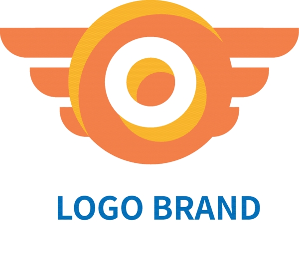 桔色通用放飞型logo