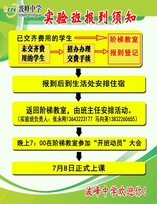 到校須知2013實(shí)驗(yàn)班