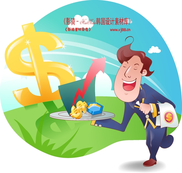 男性商業(yè)插畫商務(wù)矢量素材商務(wù)男性HanMaker韓國設(shè)計(jì)素材庫