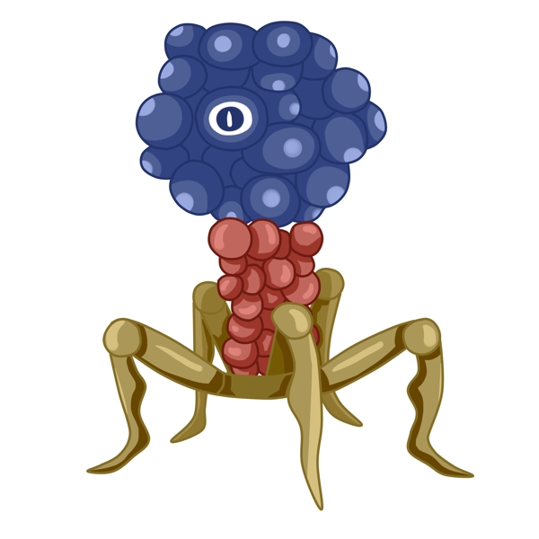 可怕怪异的细菌插画