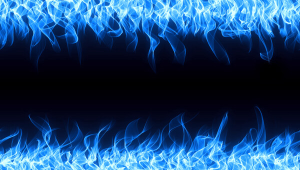 蓝色火焰背景边框