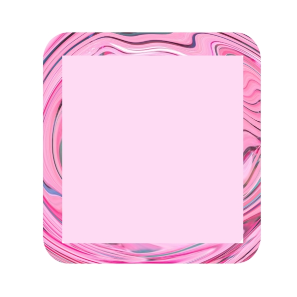 粉色少女心渐变梦幻迷幻正方形边框