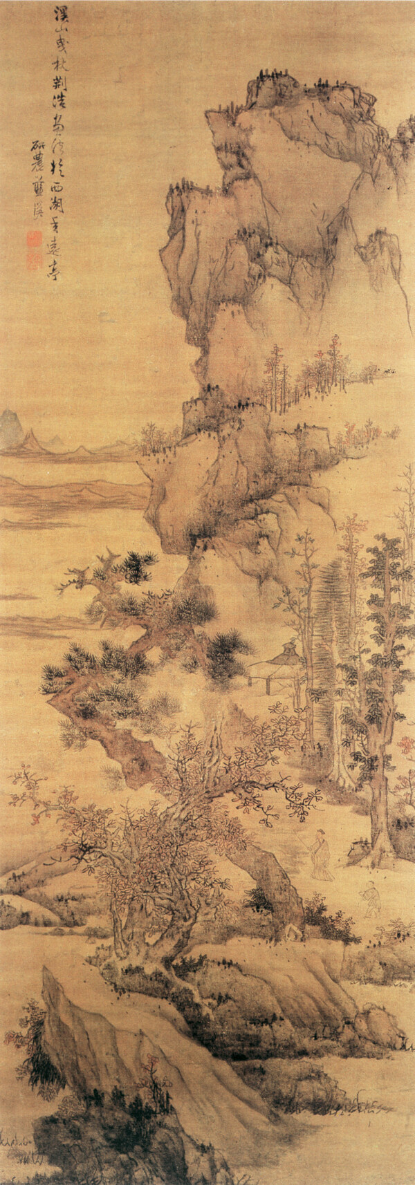 溪山曳杖圖裝飾畫