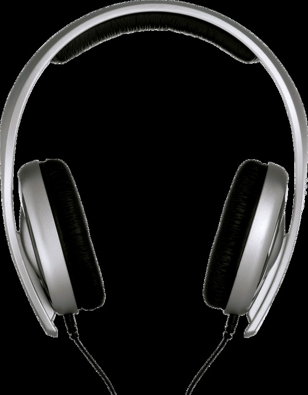 手绘银色耳机免抠png透明图层素材