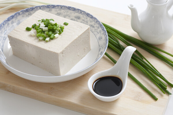 小葱拌豆腐图片