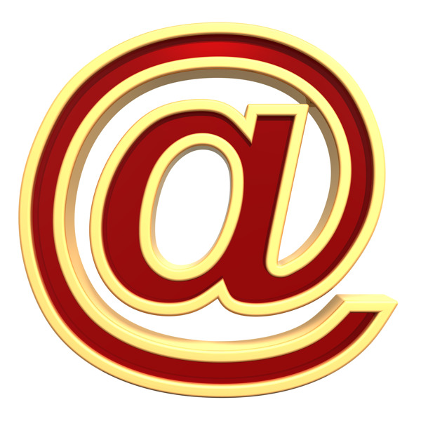 郵件標(biāo)志從寶石金框字符集