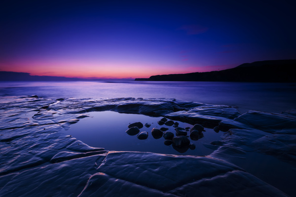 美丽黄昏大海风景图片