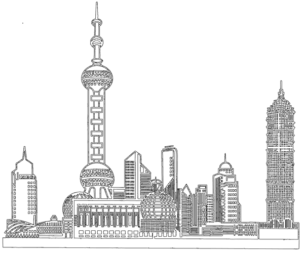 東方明珠矢量圖