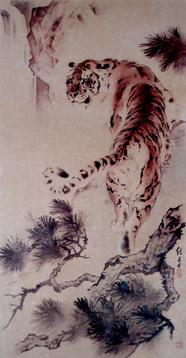 虎国画图片