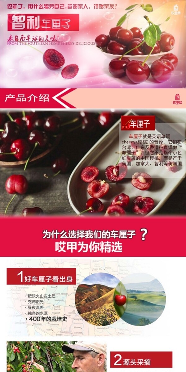 車厘子詳情頁圖片