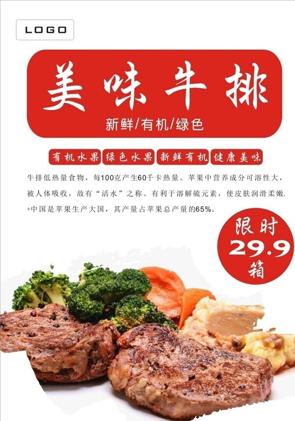 牛排海報