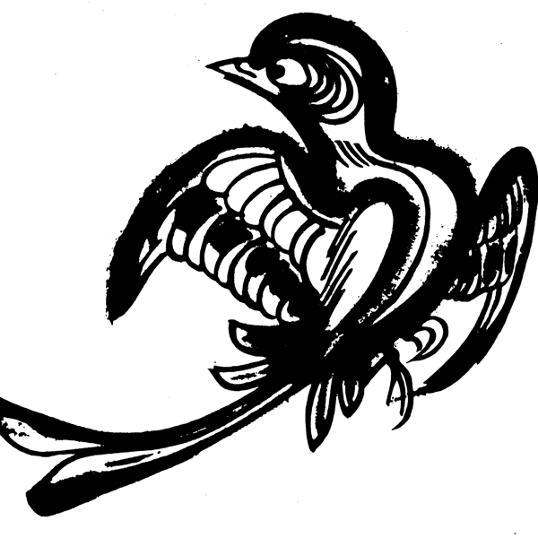 印花矢量圖動(dòng)物鳥(niǎo)類(lèi)色彩黑色免費(fèi)素材