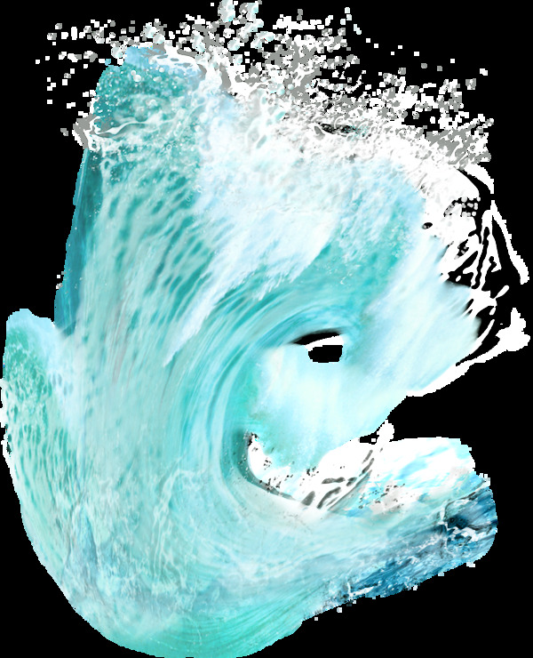 手繪海浪翻騰元素