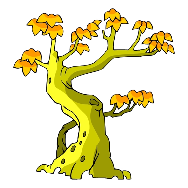 樹木古典插畫