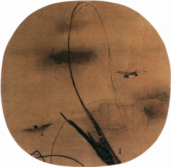 秋柳雙鴉圖圖片