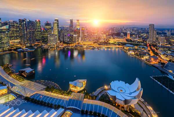 新加坡夕阳风景
