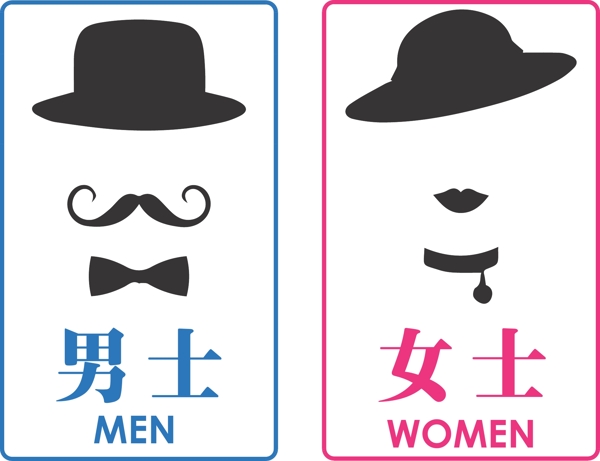 男士女士指示牌
