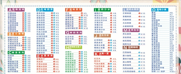 奶茶店燈箱片
