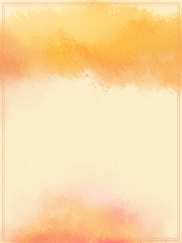 纯手绘原创橘粉黄渐变水彩泼墨质感背景