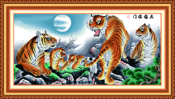 五福臨門(mén)圖片