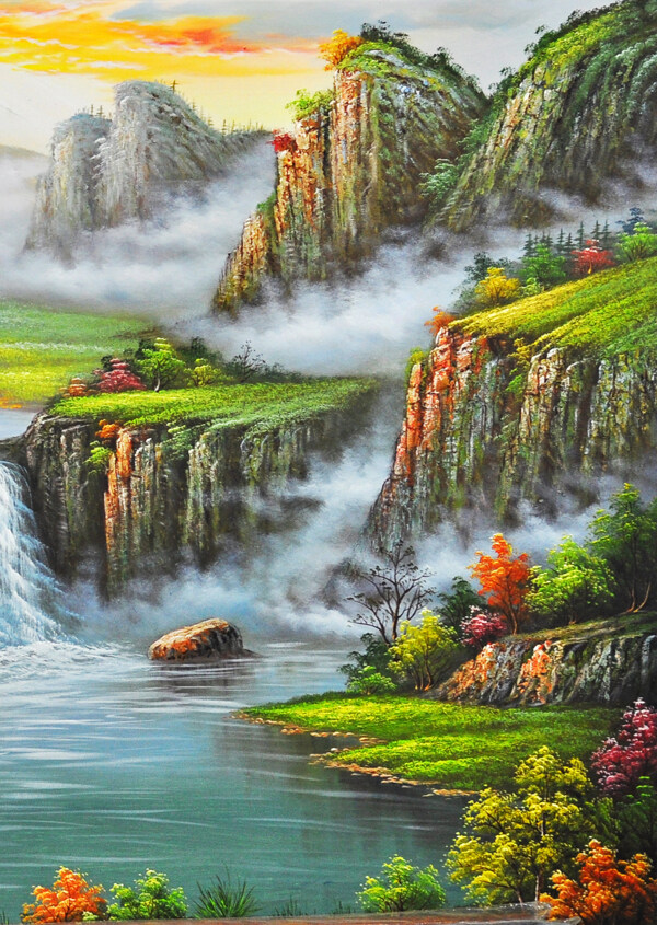 錦繡山河裝飾畫